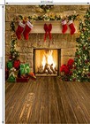 Christmas Fireplace Theme Backdrop For Photography Tree Sock Gift 5x7ft