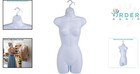 Female Mannequin Torso Plastic White Sizes 5-10 Durable Display Hook
