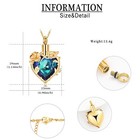 Cremation Jewelry Rose Flower Memorial Heart Urn Necklaces For Ashes For Women
