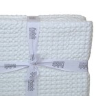 Piubelle Queen Coverlet 88x94 White 100  Cotton Waffle Weave Made In Portugal