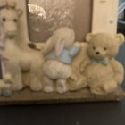 Vintage 90   s Childs Baby Nursery Animal 3d Resinpicture Photo Frame Album 3   x5   
