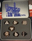 Metal Dice Set - 7 Dice - Copper bronze Gear Theme- D4 Through D20 - Rpg   Dnd