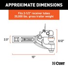 Ball Mount   Pintle Hitch Combo Receiver 2 5  Shank 2-5 16  Ball  20k Lbs  48012