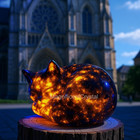 Natural Yooperlite Cat Carved Quartz Manifestation Stone Crystal  Art Decor Gift