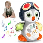 Baby Toy Penguin Crawling Toys For Babies Tummy Time Gifts Toddler Ages 6 To 36