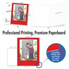 1 Jumbo Merry Christmas Greeting Card - Jumbo Dog Wreath Christmas Card J1657xsg