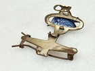 Rare Victorian Antique Swallow Bird Clamp Brooch