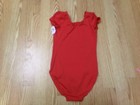 Dance Pre-owned Leotard Weissman Mt12458 Medium Child Red Short Sleeve Ballet