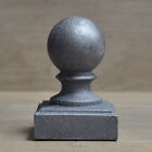  2 X 2  Ball Cap Fence Finial Square Cast Iron Topper Post Caps For Posts 4 Pack