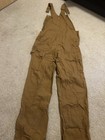 Dickies Brown Cotton Bib Overalls Db100rbd 38x34 Mechanic Construction