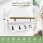 Kiseng Key Holder Wall Mount Mail Organizer 4 Hook Semicircle Key Rack