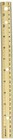 Hole Punched Wood Ruler English And Metric With Metal Edge  12 Inches  2 Packs