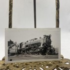 Vintage Steam Locomotive Railroad Train Yard Photo 2 75x4 5 B w Gelatin Original