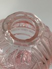 1- Pink Floral Indiana Tiara Glass Fairy Candle Lamp 6  Vtg