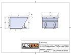 Protilt Universal Quick Attach Hopper Sizes 1 5 Yard To 3yard New Made In Usa