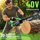 14  Electric Chainsaw 40v Cordless Brushless Handheld Chain Saw 2battery charger