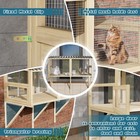 Cat Catio  Window Perch For Indoor Cats Expandable Wooden Windows Box Enclosure