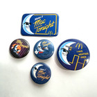 Set Of  5  Vtg Mcdonald   s Mac Tonight Buttons Moon Employee Pin 1-3  C  1988