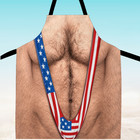 Funny Hairy Chest Apron Bbq Grill Novelty Beach Summer Muscle Men Dad Gag Gift