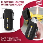 Plasma Electric Flameless Lighter Usb-c Rechargeable Waterproof W  Flashlight