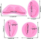 Mujiang Angel Wings Fondant Silicone Molds Feather Candy Molds For Cupcake Toppe