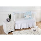 American Baby Company 100  Natural Cotton Percale Standard Crib Skirt -  white 