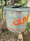 Vintage Clipper Floating Minnow Bucket 8 Qt Galvanized Metal Fishing Bait