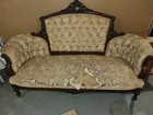 5 Piece Victorian Living Room Set Black Walnut - Clearance Markdown  No Shipping
