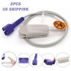 5pc Adult Finger Clip Spo2 Sensor Probe Fit For Nellcor Ds-100a Db9 3ft  9pin-us
