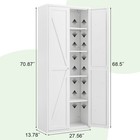 71  Tall Metal Kitchen Pantry Storage Cabinets With Doors And Shelves  Cupboard