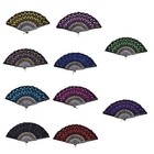 Peacock Hand Fans Folding Spanish Dance Fans 10 Pack Party Favor Set