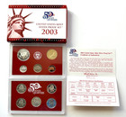 2003 Us Mint Silver Proof Set With Box And Coa  set Of 10 Coins 