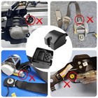 2x 3 Point Safety Adjustable Seat Belt Black Vehicle For Honda Civic Us