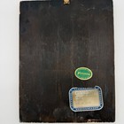 Vintage Italian Florentia Leonardo Portrait Wood Plaque Gold Gilt Florentine Art
