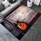 Burning Guitar Music Movie Pattern Area Rugs Music Lover Carpet Guitar-7