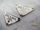 Prada 2 Zip Pull White   Charm Gold  Silver Tone   Metal Lot 2