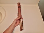 Vintage Double Barrel Ross London Spyglass Telescope Brass Leather 14 