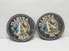 Set Of 2 Vintage Nasa Apollo Mission Space Program Patch 2  Sew On Earth Moon