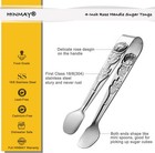 6pcs Mini Serving Tongs 4-inch Small Rose Sugar Cube 4-inch  Silver 