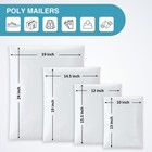 Ucgou 100 White Poly Mailers Variety Pack  10x13  12x15 5  14 5x19  19x24