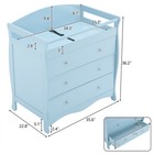 Baby Changing Table Infant Diaper Station Wooden Nursery Dressers W safety Strap
