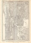 1917 Antique Manhattan City Map Vintage New York City Map Set Of 2 Maps 3036