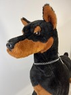 Dakin 1979 22 Inch Standing Doberman Pinscher Realistic Dog Plush With Collar