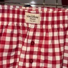 2026 Walt Disney World Parks Wdw Shirt Plaid   Boxer Shorts Set Red white Nwt 