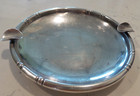 Antique Balwin   Miller 1883 Sterling Silver Ashtray With Bamboo Rim