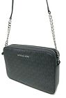 Michael Kors Jet Set Item Large East West Black Signature Crossbody Chain Bag