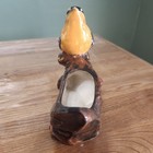 Vintage Royal Copley Songbird Oriole Log Planter Trinket Ceramic Pottery
