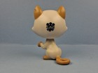 Scarlet Mewly Cat  4106 White Tan Collect - Authentic Littlest Pet Shop - Hasbro