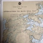 1984 Noaa Chart 13313 Approaches To Blue Hill Bay Maine 53in X 36in