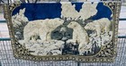 Beautiful Vintage Italian Made 48   x72    Polar Bear Tapestry Minor Corner Damage